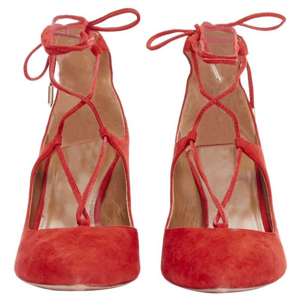 Aquazzura Suede Leather Mid Pumps - Picture 3 of 6